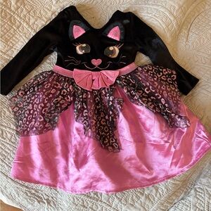 Pink and Black Cat dress for Kids